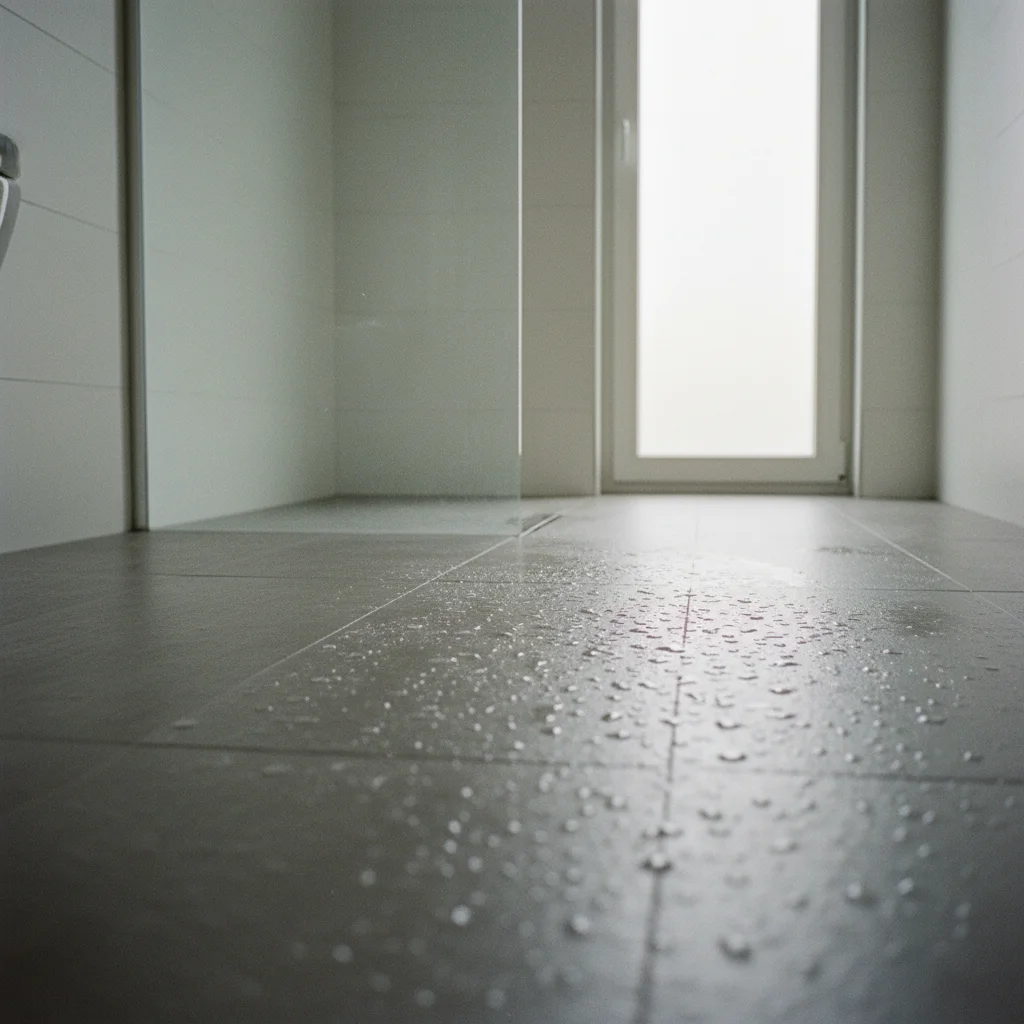 Carrelage adhésif au sol de douche italienne : ce qui marche, ce qui ne marche pas
