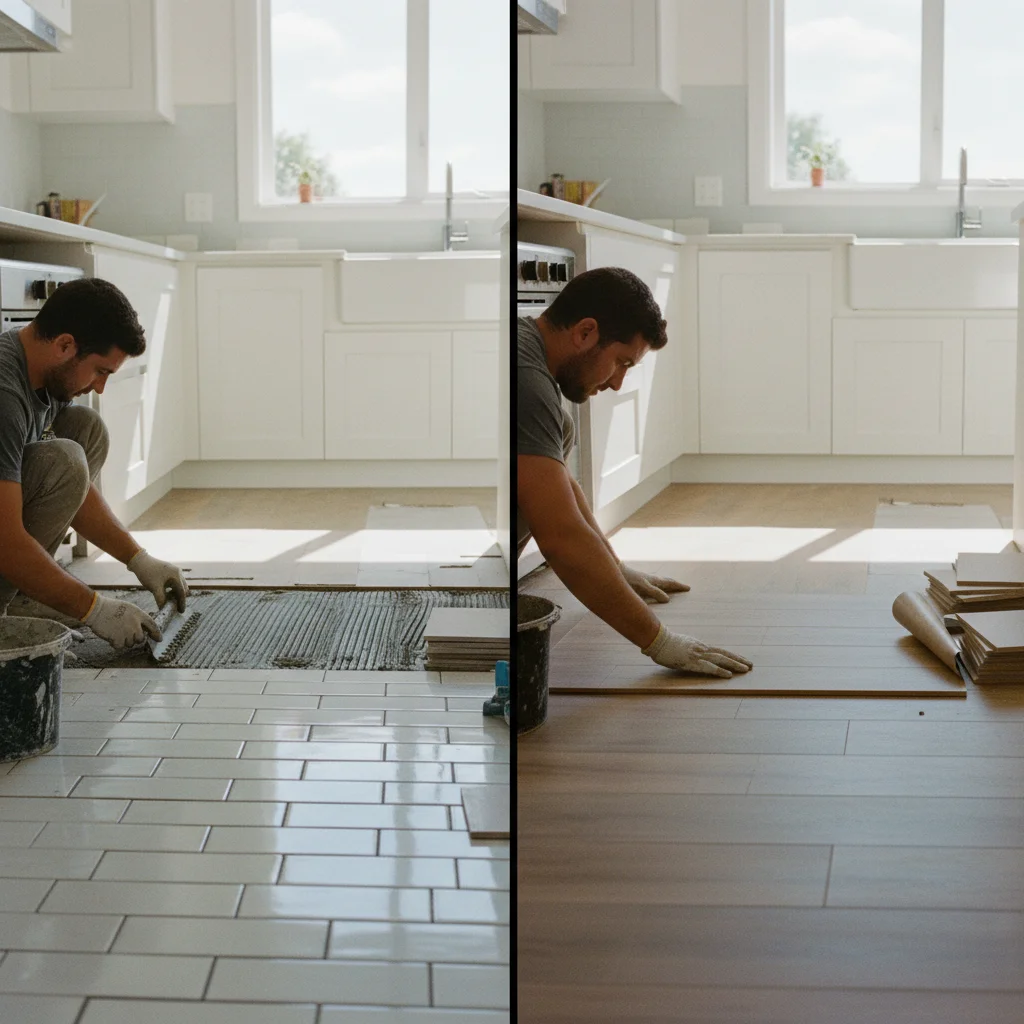 Carrelage traditionnel ou adhésif : que choisir pour rénover
