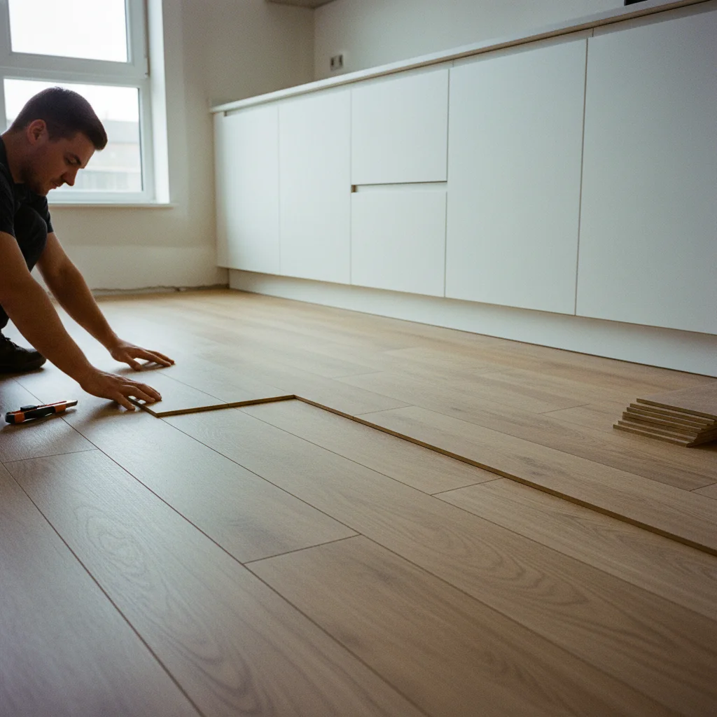 Rénover son sol de cuisine avec des dalles PVC adhésives